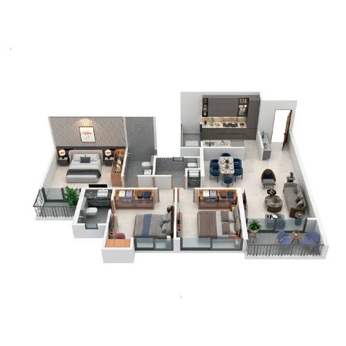 4 BHK & Duplexes Floor Plan